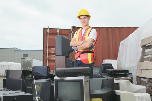 Different types of hazardous waste in temple settings